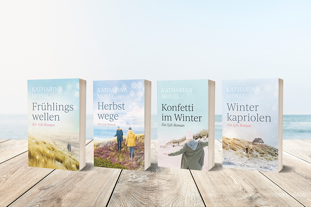 Drei Syltromane von Katharina Mosel: Frühlingswellen, Herbstwege, Winterkapriolen und Konfetti im Winter